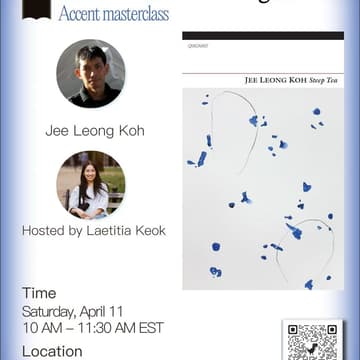 Cover Image for Accent Masterclass/Publisher Talk x Jee Leong Koh