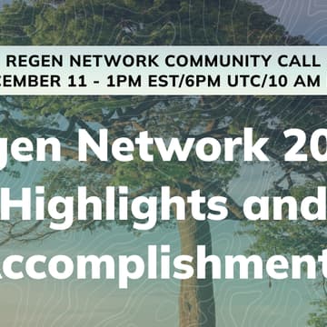 Cover Image for Regen Network December Community Call - Final Call of 2025!