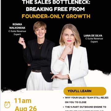 Cover Image for The Sales Bottleneck: Breaking Free from Founder-Only Growth