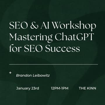 Cover Image for SEO & AI Workshop – Mastering ChatGPT for SEO Success