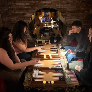 Cover Image for Dice, Lies, & Alibis: A Backgammon + Speakeasy Social