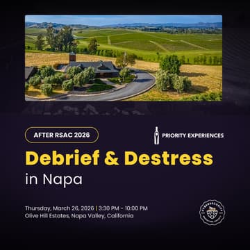 Cover Image for After RSAC 2026: Debrief & Destress in Napa