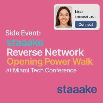 Cover Image for Side Event: staaake Reverse Network Opening Power Walk at Miami AI/Tech Conference