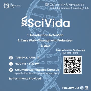 Cover Image for SciVida Info Session + Case Interview Workshop