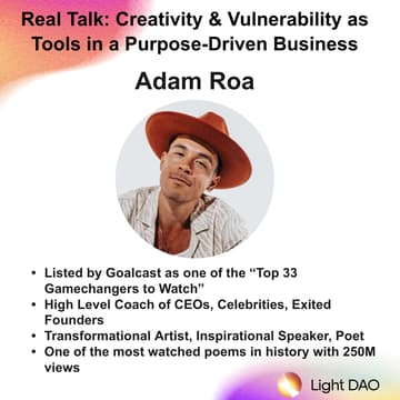 Cover Image for Light Dao Salon: Creativity & Vulnerability as Tools in a Purpose-Driven Business (Lisbon)