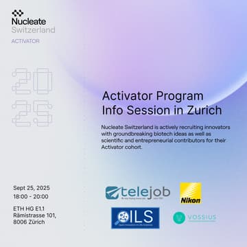 Cover Image for Nucleate Switzerland Activator Program - Info Session Zurich