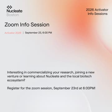 Cover Image for Nucleate Boston Activator '26 Info Session - Zoom