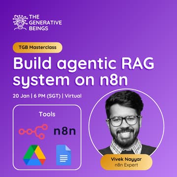 Cover Image for Build agentic RAG system on n8n | TGB Masterclass