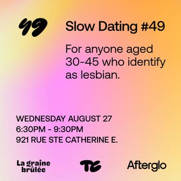 Cover Image for Slow Dating #49 (Lesbian 30-45)