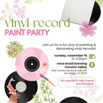 Cover Image for Vinyl Record Paint Party