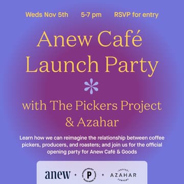 Cover Image for Anew Café Launch Party and Talk with The Pickers Project