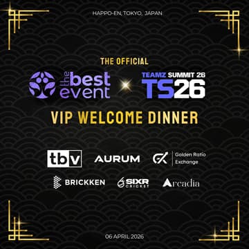 Cover Image for The Best Event: WELCOME VIP DINNER @ TEAMZ Summit 26