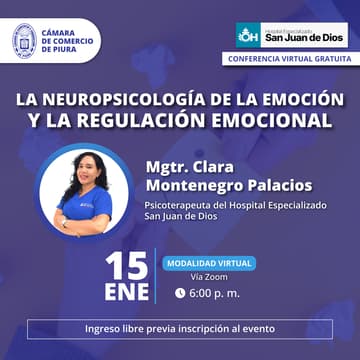 Cover Image for Conferencia virtual gratuita | Neuropsicología de la emoción y regulación emocional