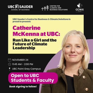 Cover Image for Catherine McKenna at UBC: Run like a Girl and The Future of Climate Leadership
