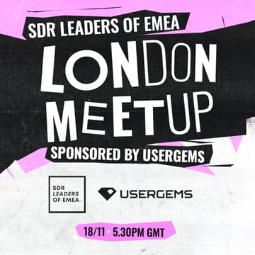 Cover Image for SDR Leaders of EMEA: London Meetup