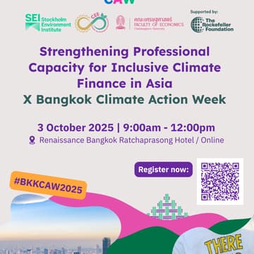 Cover Image for Strengthening Professional Capacity for Inclusive Climate Finance in Asia X Bangkok Climate Action Week