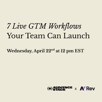 Cover Image for 7 Live GTM Workflows Your Team Can Launch Tomorrow Morning (Masterclass - US)
