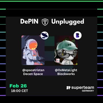 Cover Image for DePIN Unplugged Episode #5 with Nick Carpintino(Research at Blockworks)