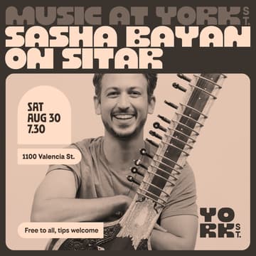 Cover Image for Music at York Street Collective: Sasha Bayan on Sitar