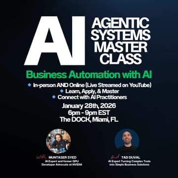 Cover Image for AGENTIC SYSTEMS AI MASTERCLASS