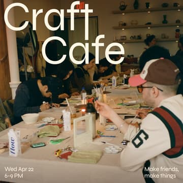 Cover Image for Craft Cafe: Make friends, Make crafts