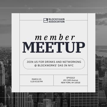 Cover Image for Blockchain Association Member Meetup