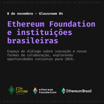 Cover Image for Diálogo Ethereum Foundation com o Setor Público e Empresarial