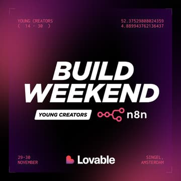 Cover Image for Pre-signup - Build Weekend by Young Creators & n8n