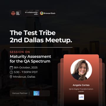 Cover Image for Maturity Assessment for the QA Spectrum| 2nd In Person Dallas Meetup
