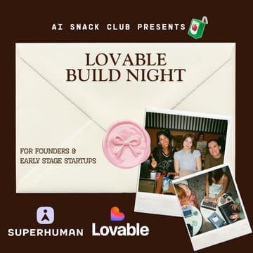 Cover Image for Lovable Build Night for Female Founders & Early Stage Startups
