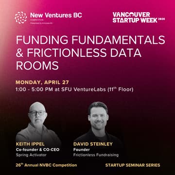 Cover Image for Startup Seminar Series: Funding Fundamentals & Frictionless Data Rooms (A VSW Event)