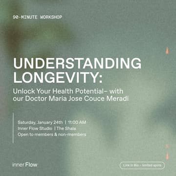 Cover Image for Understanding Longevity: Unlock Your Health Potential– with our Doctor Maria Jose Couce