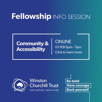 Cover Image for Churchill Fellowship information session: Community & Accessibility