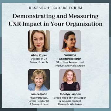 Cover Image for Demonstrating and Measuring UXR Impact