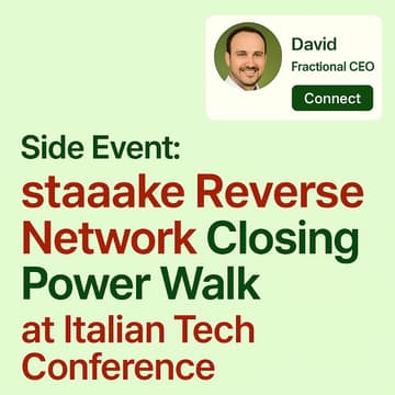 Cover Image for Side Event: staaake Reverse Network Closing AI/Tech Power Walk at Italian Tech Week