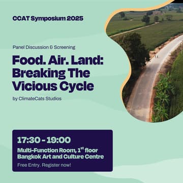 Cover Image for CCAT Symposium Part Three: “Food. Air. Land: Breaking The Vicious Cycle.” by ClimateCats Studios