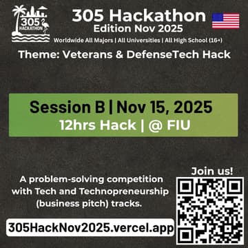 Cover Image for 305 Hackathon Edition Nov 2025 | Session B In-Person | Nov 15, 2025