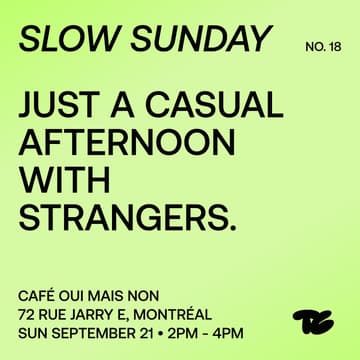 Cover Image for Slow Sunday no. 18 – OUI MAIS NON