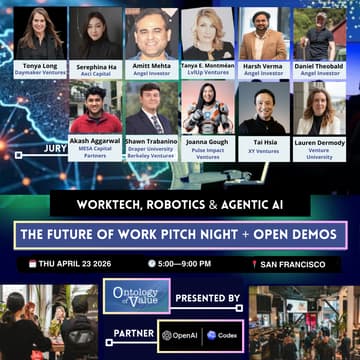 Cover Image for The Future of Work Pitch Night + Open Demos: Worktech, Robotics & Agentic AI