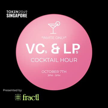 Cover Image for Token2049 Singapore VCs & LPs Cocktail Hour ✨ (invite only)