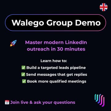 Cover Image for Walego Group Demo - Master modern LinkedIn outreach in 30 minutes