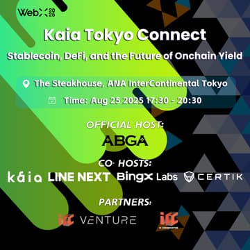 Cover Image for Kaia Tokyo Connect: Stablecoin, DeFi, and the Future of Onchain Yield