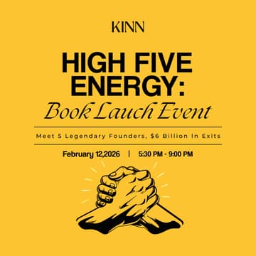 Cover Image for HIGH FIVE ENERGY Book Launch: Meet 5 Legendary Founders, $6B+ in Exits