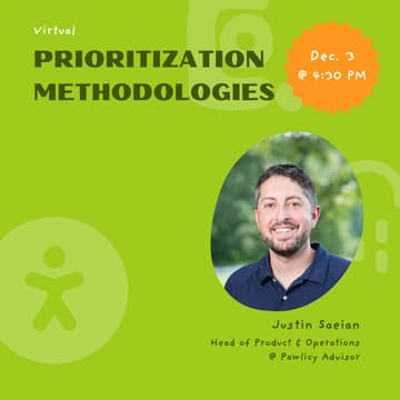 Cover Image for Speaker Series: Prioritization Methodologies w/ Justin Saein