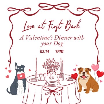 Cover Image for Love at First Bark: A Valentine's Dinner with your Dog