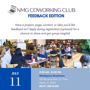 Cover Image for NMG COWORKING CLUB - Feedback Edition