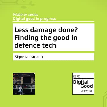 Cover Image for Less damage done? Finding the good in defence tech, Signe Kossmann