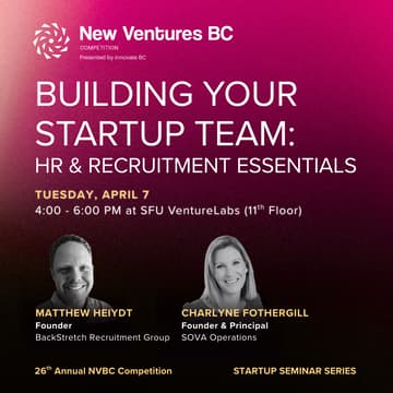 Cover Image for Startup Seminar Series: Building Your Startup Team - HR & Recruitment Essentials