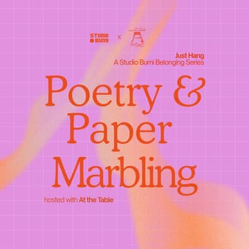 Cover Image for Just Hang: Poetry & Paper Marbling with At The Table