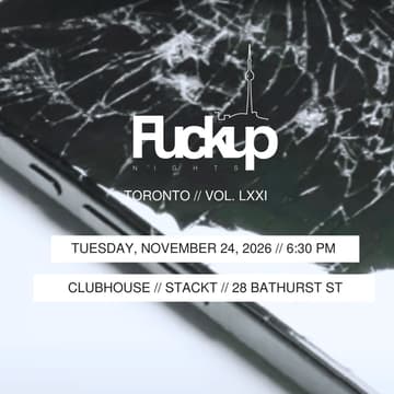 Cover Image for Fuckup Nights Toronto: November 24